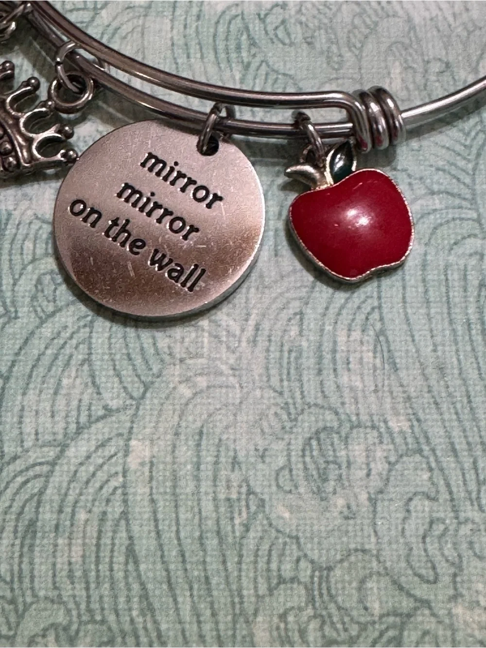 SNOW WHITE THEMED CHARM BANGLE BRACELET